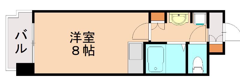 ウィルステージ霧ヶ丘(ワンルーム/4階)の間取り写真