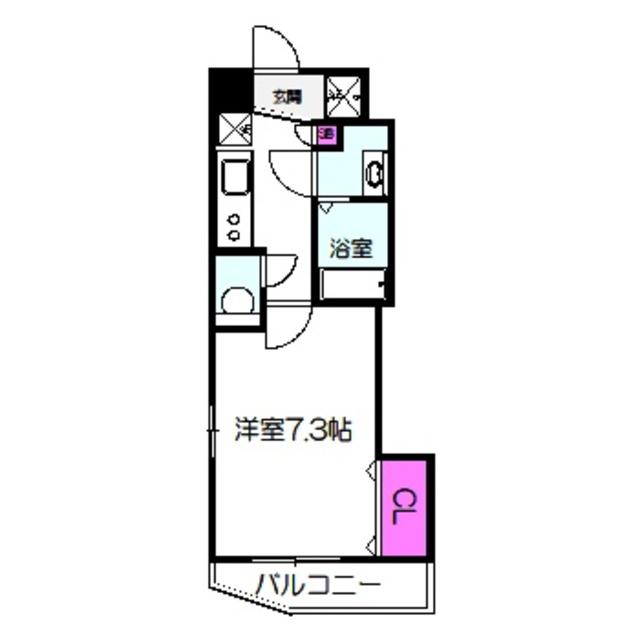 ラグゼ都島北2(1K/6階)の間取り写真
