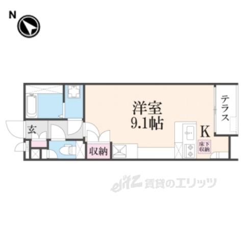 レオネクスト稲田(ワンルーム/1階)の間取り写真