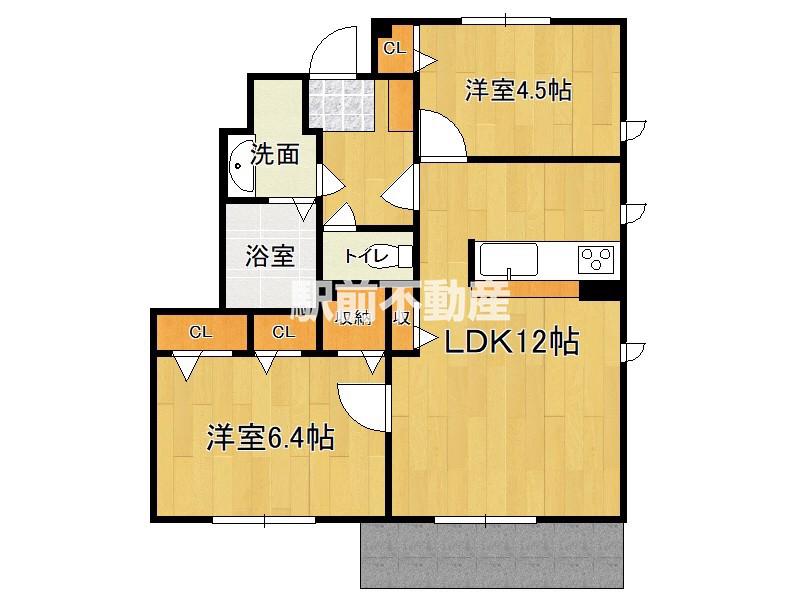 シャーメゾンフォレスト(2LDK/1階)の間取り写真