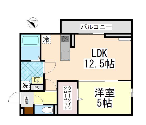クリエ・ガーデン(2LDK/3階)の間取り写真