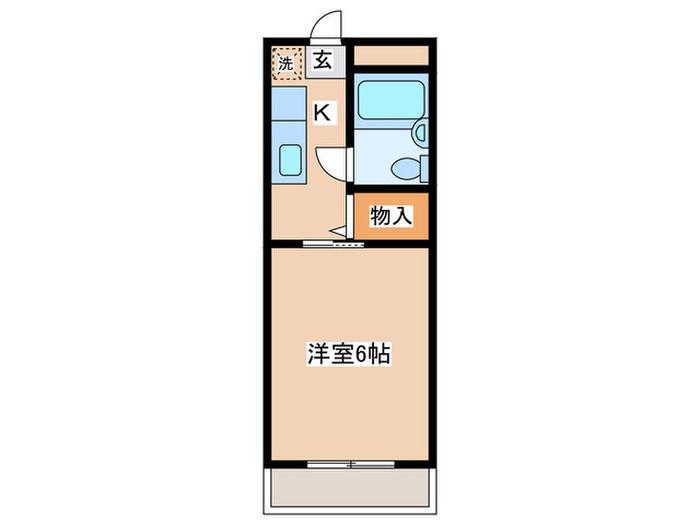 めぞん一刻(1K/2階)の間取り写真