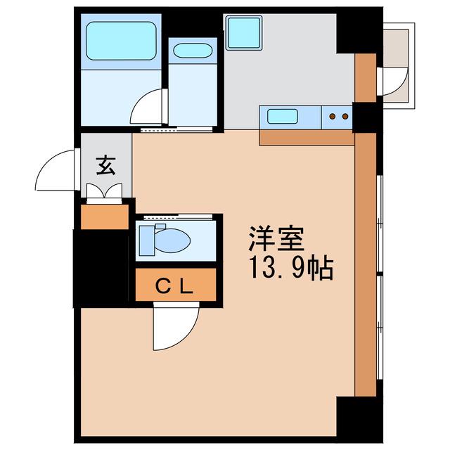 KDXレジデンス東桜I(ワンルーム/13階)の間取り写真