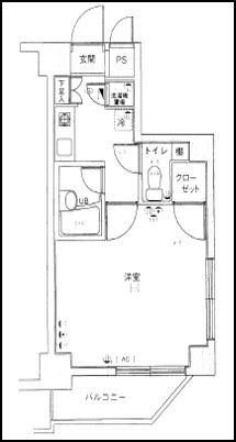 菱和パレス高円寺(1K/2階)の間取り写真