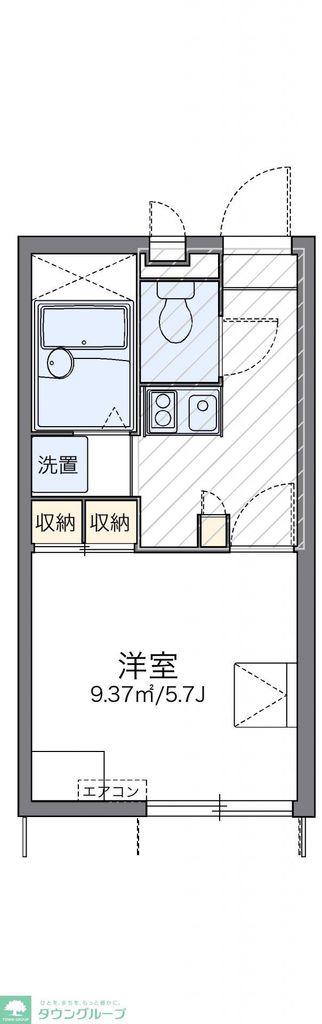 レオパレスサニーサイドL(1K/1階)の間取り写真