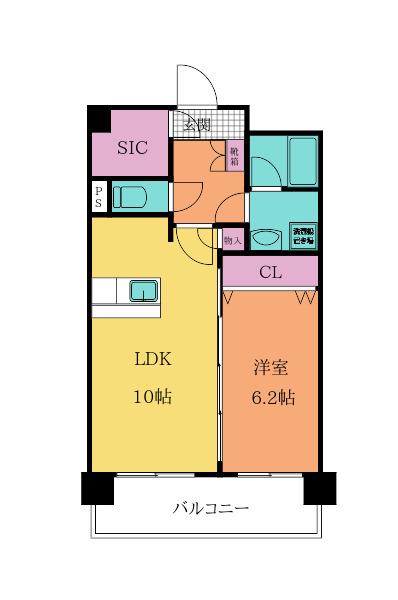 LEON篠崎2番館レオン篠崎(1LDK/1階)の間取り写真