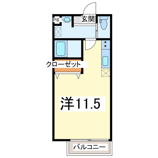 グリーンヒルズ勝浦(ワンルーム/1階)の間取り写真
