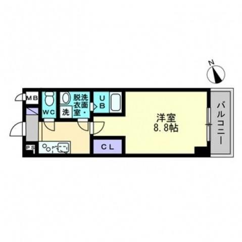 五日市OKビル(1K/4階)の間取り写真