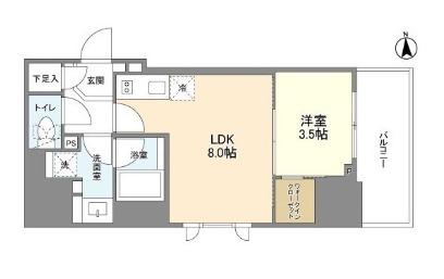 ルフォンプログレ堺筋本町タワーレジデンス(1LDK/12階)の間取り写真