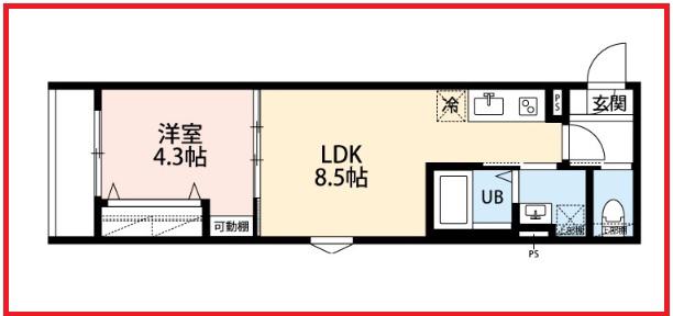 ロボットホーム金町(1LDK/2階)の間取り写真