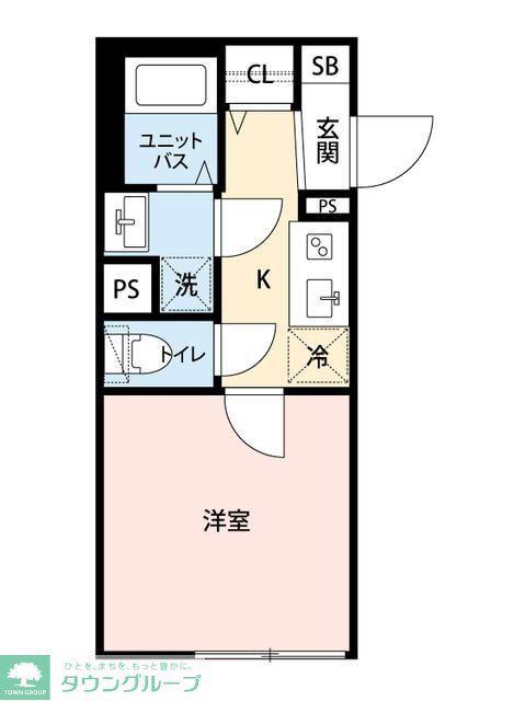 マイナビSTAYアーバンスイート町屋リバーシティ(1K/4階)の間取り写真