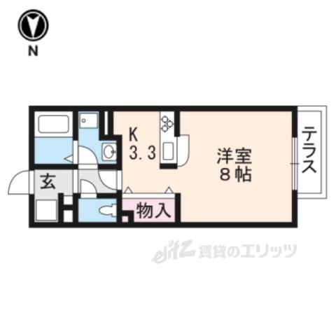 ハイツエイト3(ワンルーム/1階)の間取り写真