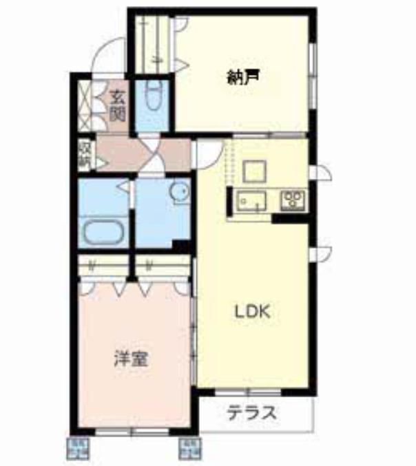 シャーメゾンサンピラー(1SLDK/2階)の間取り写真
