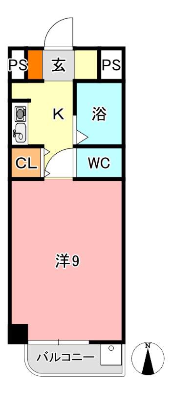 アルファ富田町(ワンルーム/7階)の間取り写真