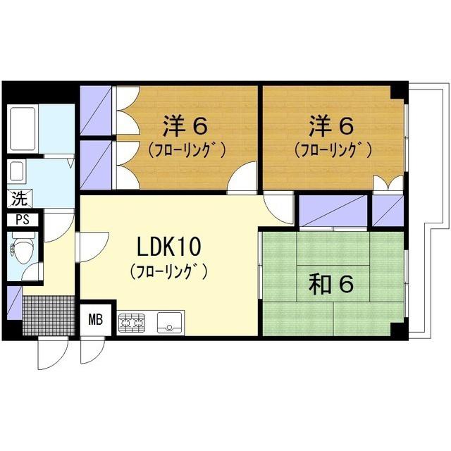 ファーストアメニティ(3LDK/1階)の間取り写真