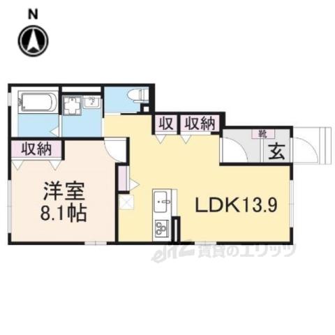 シャングリラ(1LDK/1階)の間取り写真