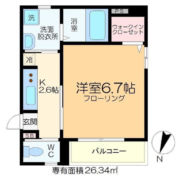 メゾンアイビー(1K/2階)の間取り写真