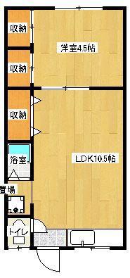 エルソール(1LDK/2階)の間取り写真