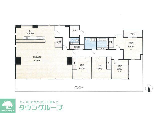 アパルトメント栄5(4LDK/2階)の間取り写真