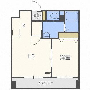 WISE VILLAGE N14 (1LDK/2階)の間取り写真