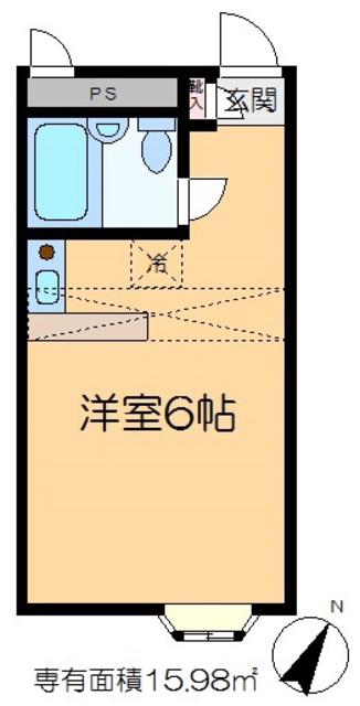 ベルピア・金町第5(ワンルーム/1階)の間取り写真