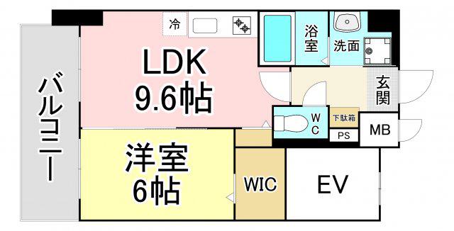 アースコートY`Sシティ西神原(1LDK/2階)の間取り写真