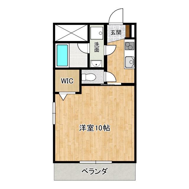 CEREZO奥田西町(1K/4階)の間取り写真