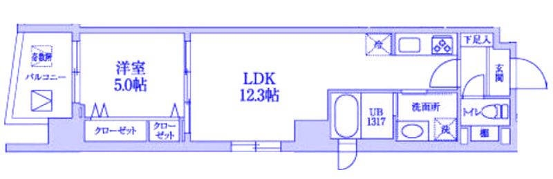 LUCE(1LDK/2階)の間取り写真