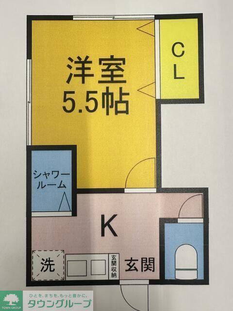 三金コーポ(1K/1階)の間取り写真