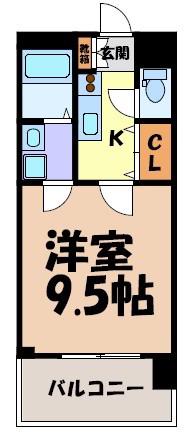 SPAZIO METALLO(1K/8階)の間取り写真