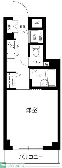 フェニックス富士見ヶ丘(1K/5階)の間取り写真