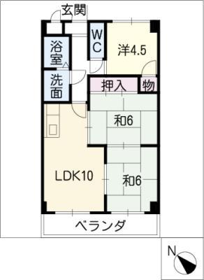 ルミエール日進II(3LDK/2階)の間取り写真