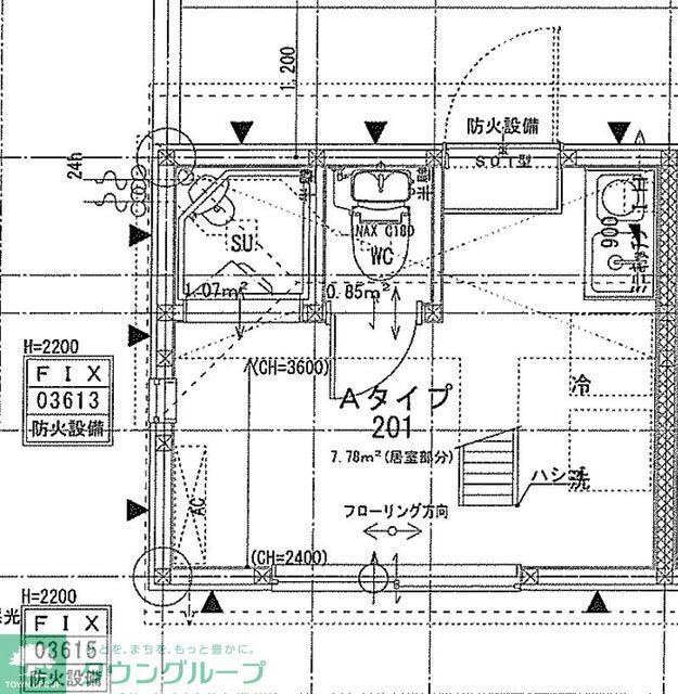 TM渡田(ワンルーム/2階)の間取り写真
