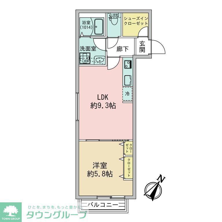新狭山3丁目アパート(1LDK/1階)の間取り写真