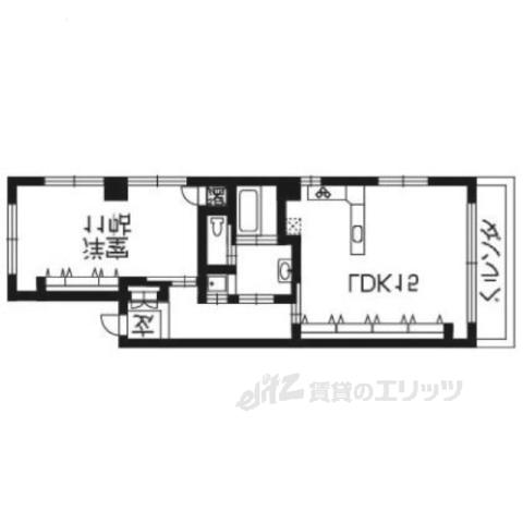 明治館北大路(1LDK/2階)の間取り写真