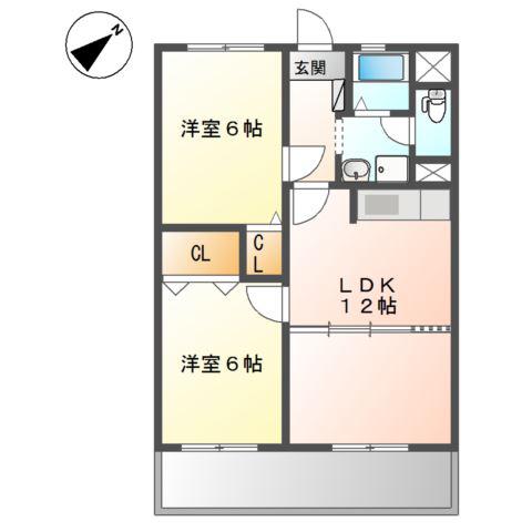 ヴィラロイヤル(2LDK/3階)の間取り写真
