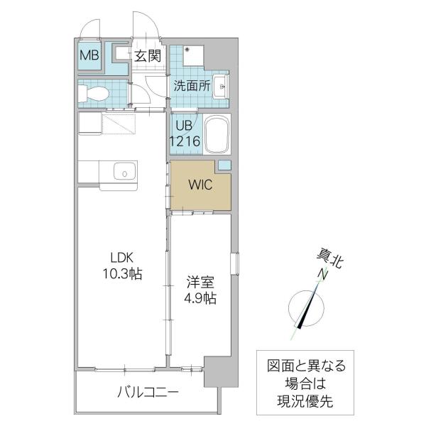 LEGABENE柏の葉(1LDK/12階)の間取り写真