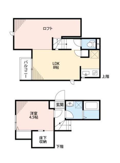 CB古賀ソフィア(1LDK/2階)の間取り写真