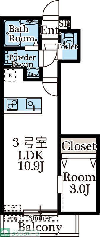 EMINENCE COURT(1LDK/1階)の間取り写真