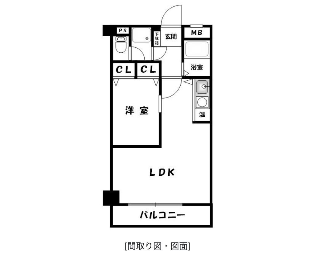 パンルネックス・クリスタル博多II(1LDK/4階)の間取り写真