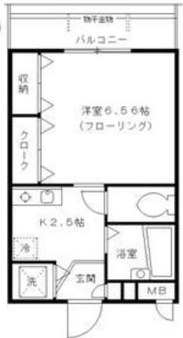 ファインクレスト吾妻橋(1K/4階)の間取り写真