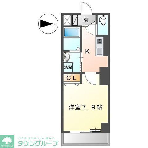 サンライズ西川口(1K/2階)の間取り写真