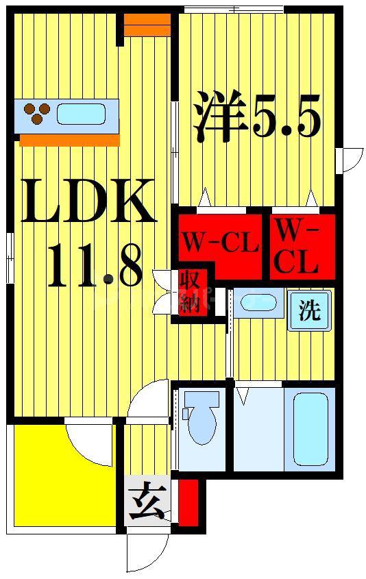 へーベルメゾンAIZA(1LDK/3階)の間取り写真