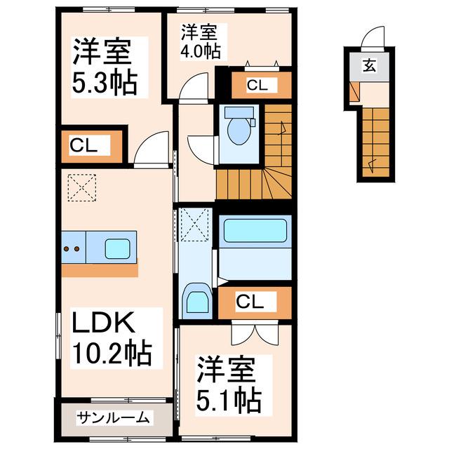 アメニティ Mー1(3LDK/1階)の間取り写真