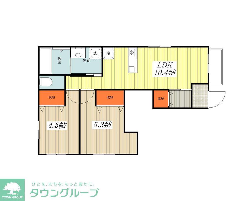 フレイグラント南荻窪(2LDK/1階)の間取り写真