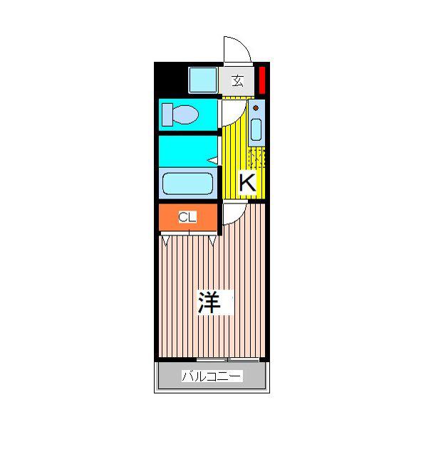 コンフォート東浦和(1K/3階)の間取り写真