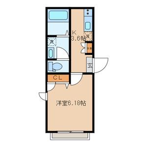 CASA COMODO(1K/2階)の間取り写真