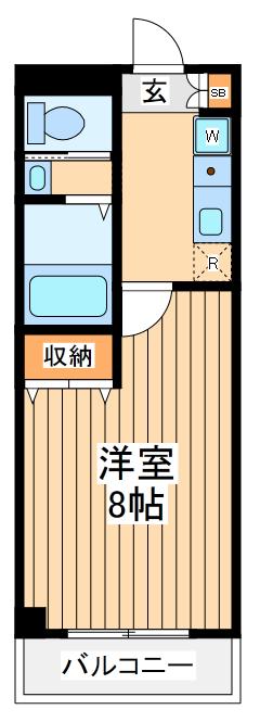 サワハイツ(1K/3階)の間取り写真