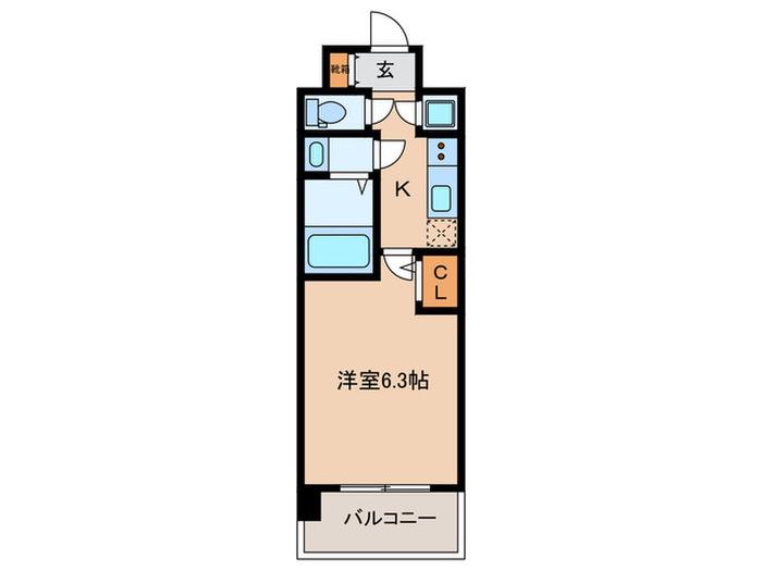 セレニテ梅田北アリエ壱番館(1K/5階)の間取り写真