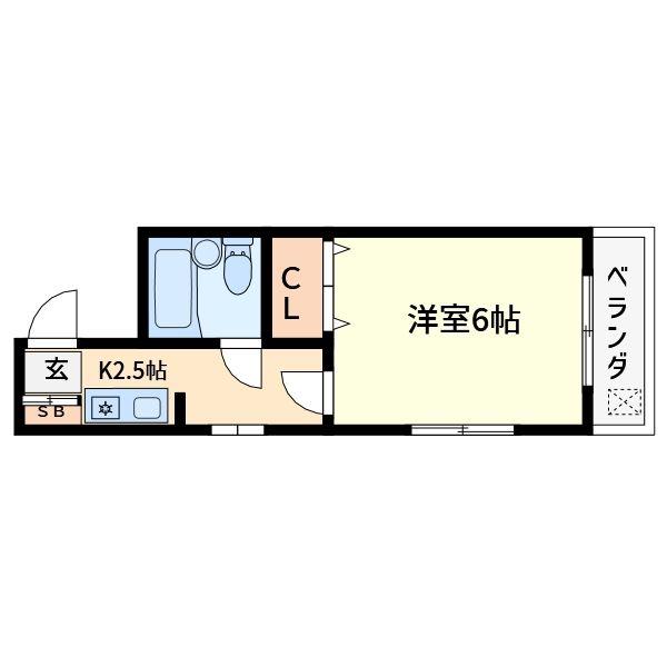 レジデンス伊藤(1K/3階)の間取り写真